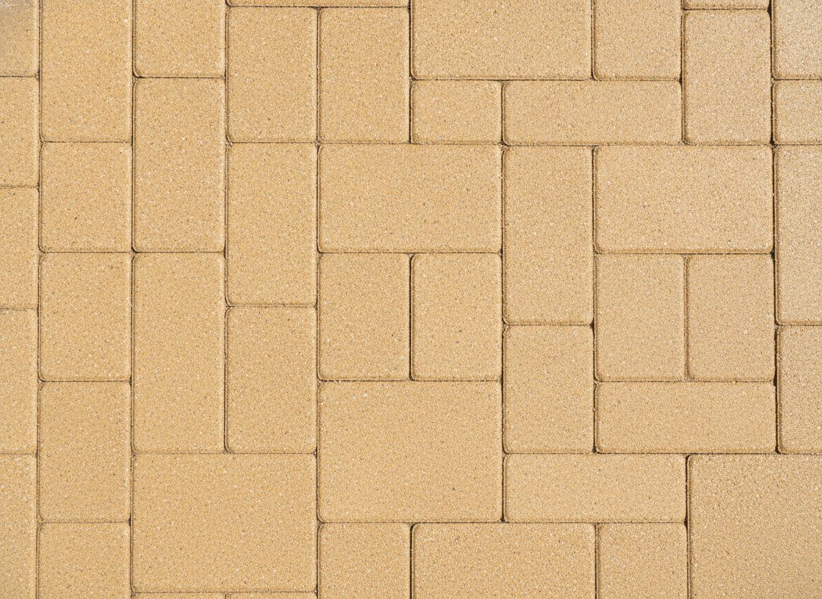 The same paver driveway freshly pressure washed and bright